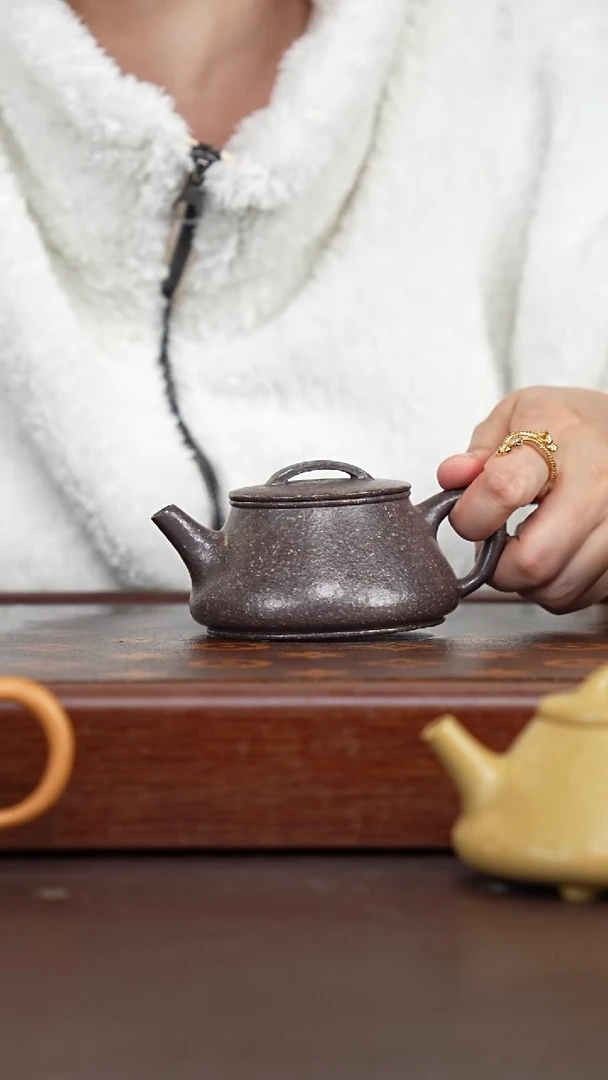 茶壶紫砂16目粗砂天青瓦瓢