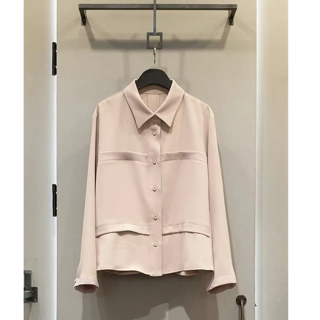 【韩国设计师衣吧】冬季新款高级气质百搭时尚设计感显瘦衬衫女士