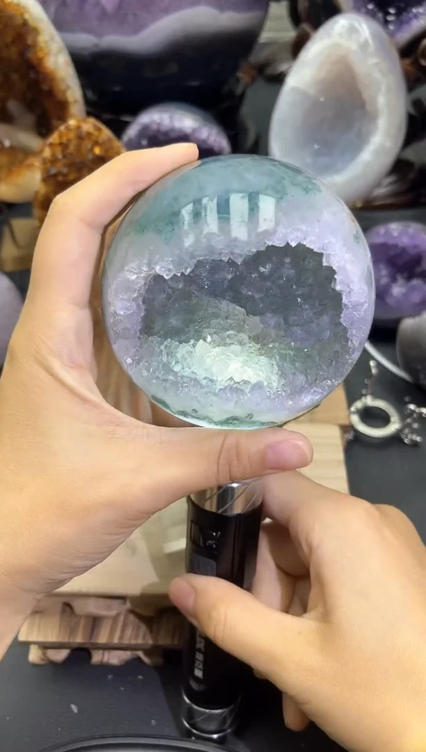 未镶嵌大型摆件（非配饰）紫晶351号开口笑