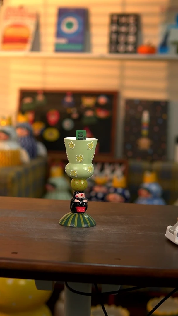 .551喜上陶社高脚杯子