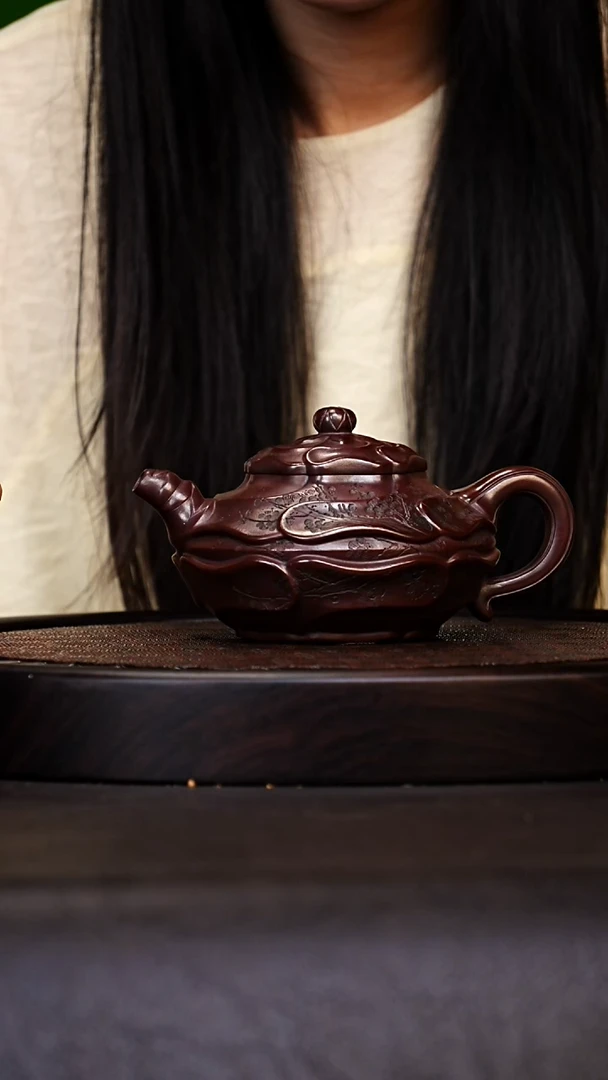 宜兴原矿高端紫砂 龙山古乌泥280cc