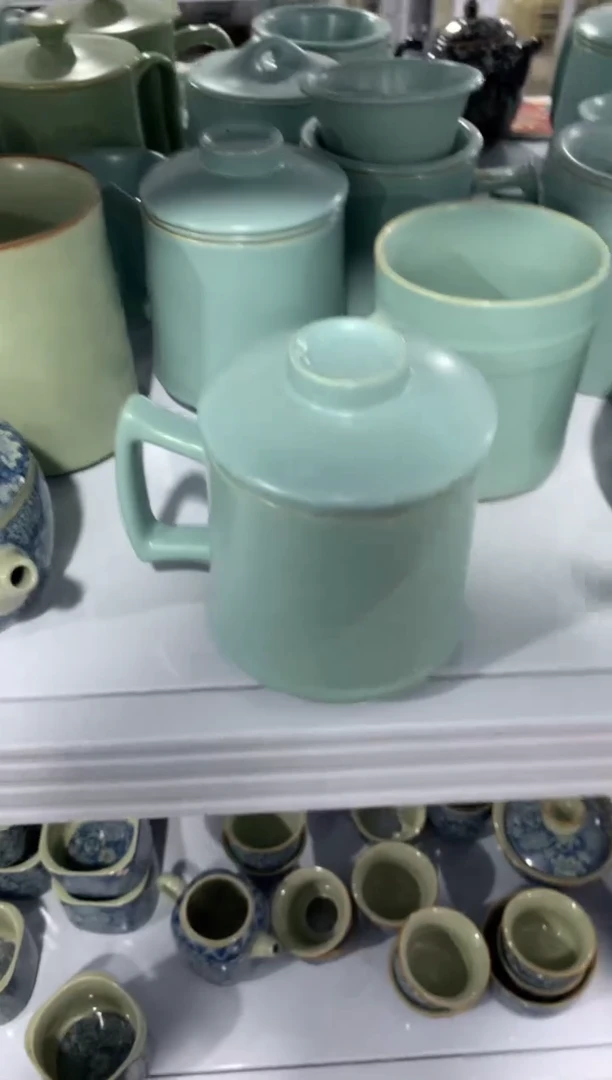 【新粉福利】汝窑茶壶盖碗茶杯主人杯微矿点