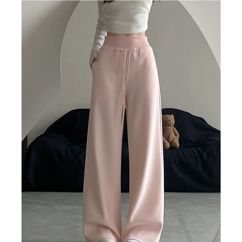 慵懒松弛感微喇运动裤女早秋2025新款高腰显瘦小个子休闲卫裤