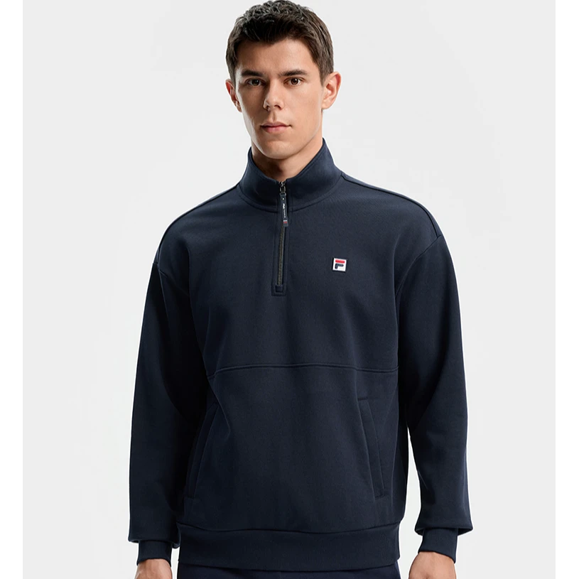 Fila/斐乐男款【柔软亲肤】秋新款百搭户外休闲针织上衣A11M543206F