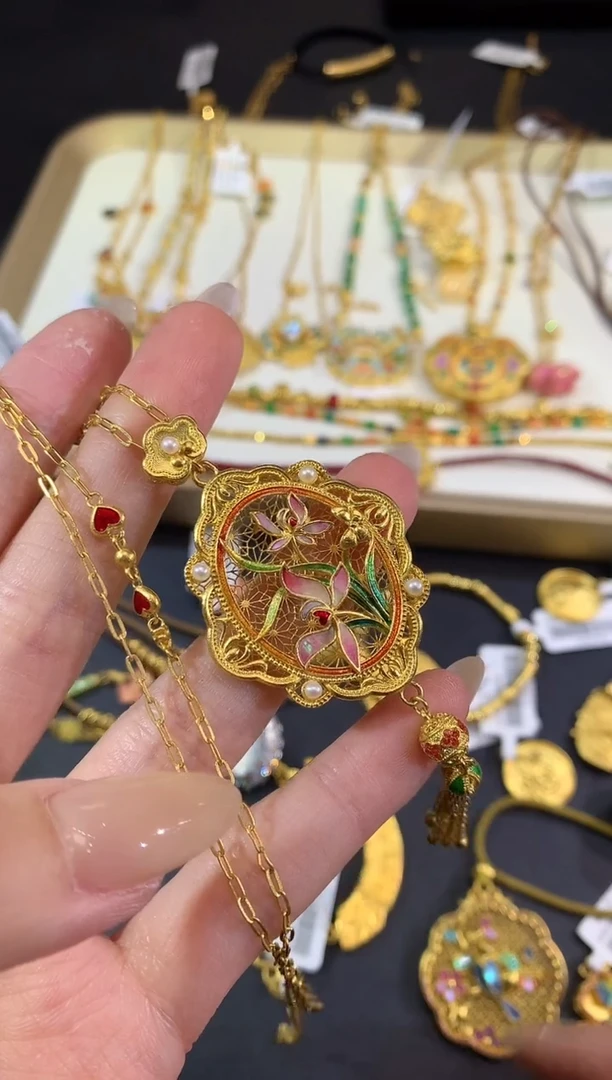 颈饰定制足金?****?138-喜上眉梢一套