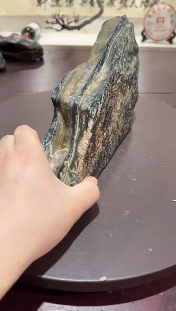 小**?意境典雅砚台烟缸摆件