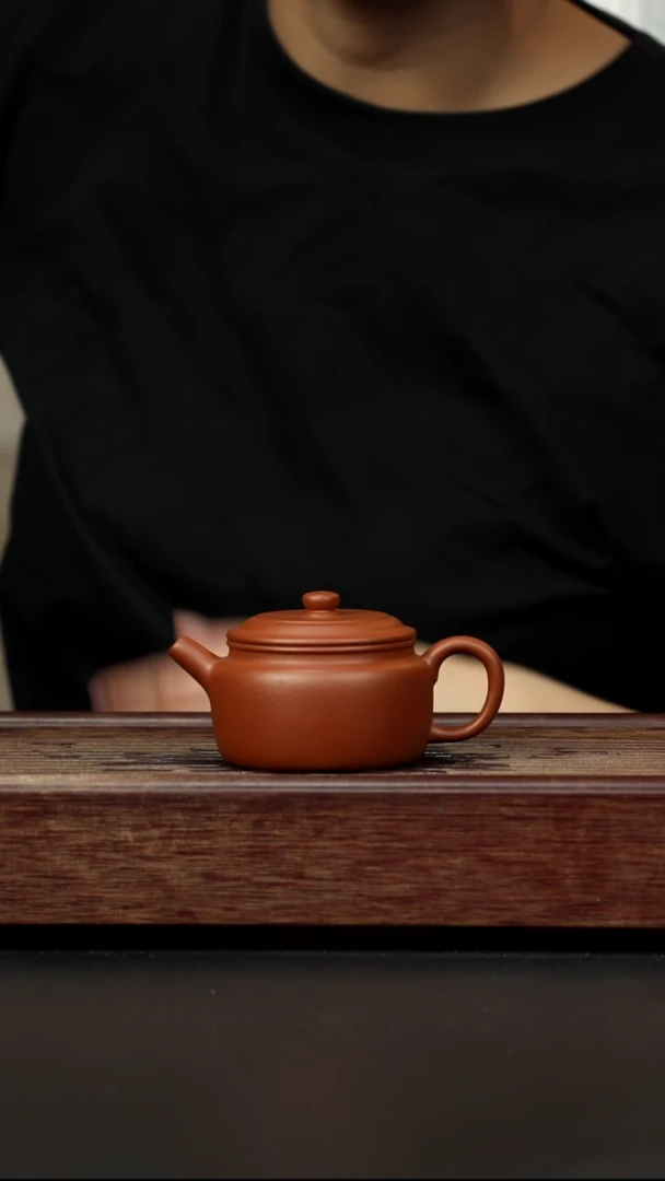 紫砂茶壶小煤窑朱泥 小德钟