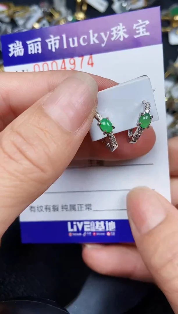 翡翠银S925镶嵌颈饰4974