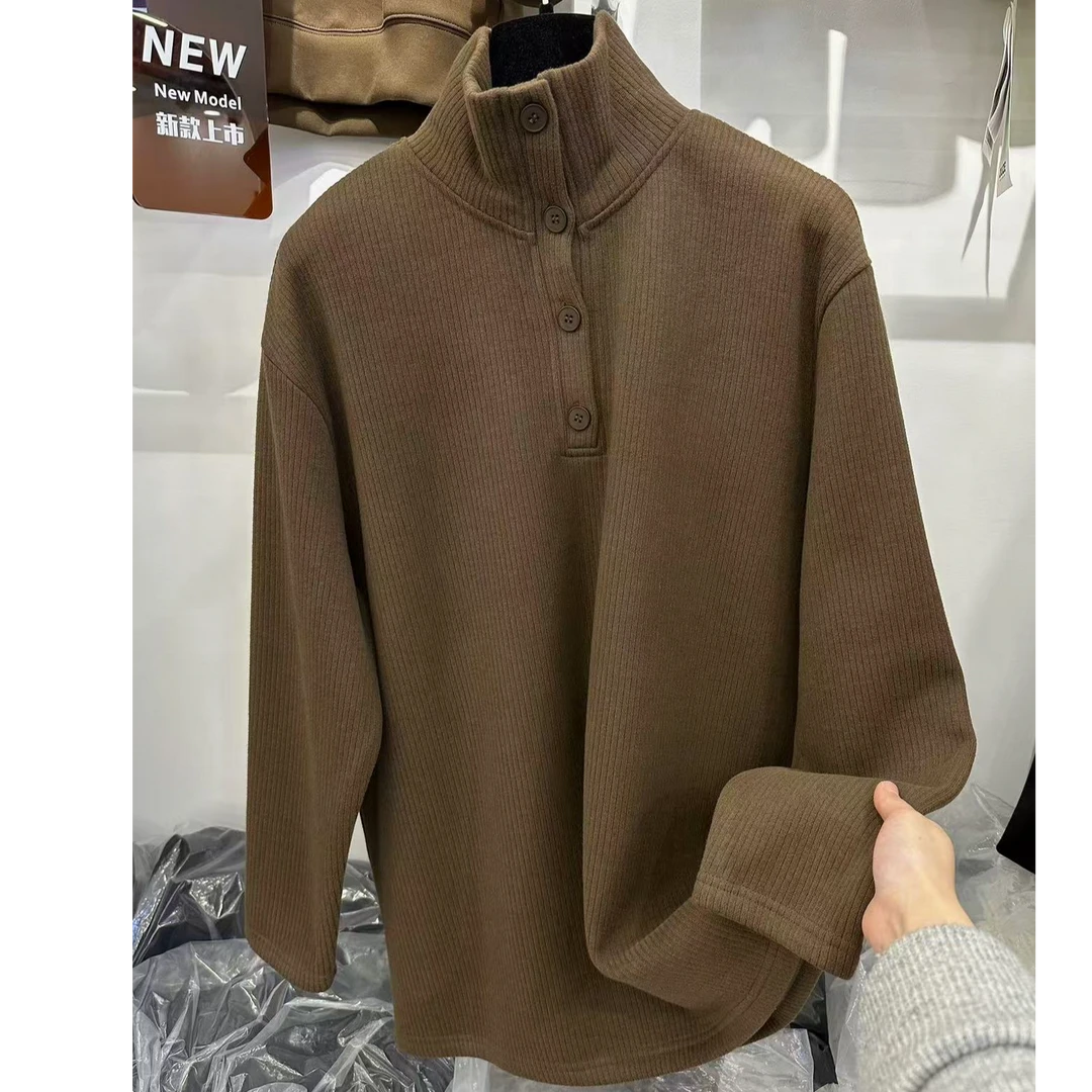 b125 立领卫衣上衣长袖时尚休闲半高领秋冬百搭网红款