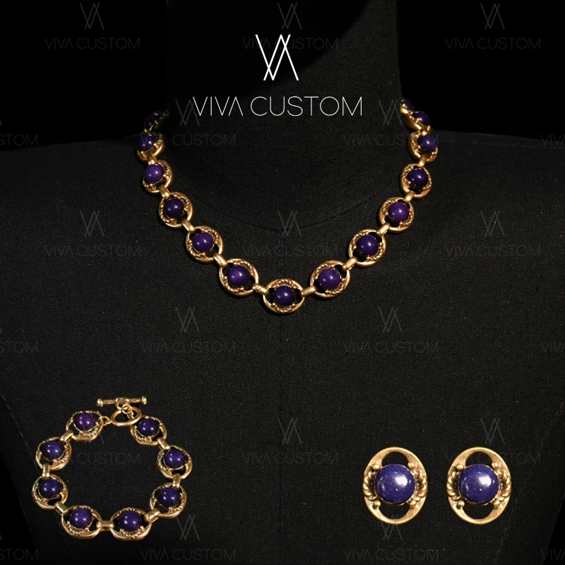 铜合金手链 彩石流光系列 复古高级神秘暮色套装