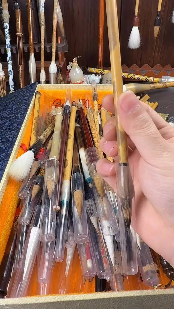 雪峰斋3.0三花紫毫湘妃竹牛角斗