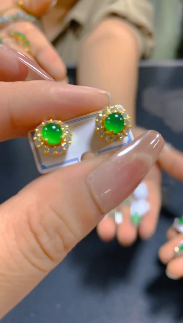 翡翠未镶嵌耳饰0129766831多样性发一