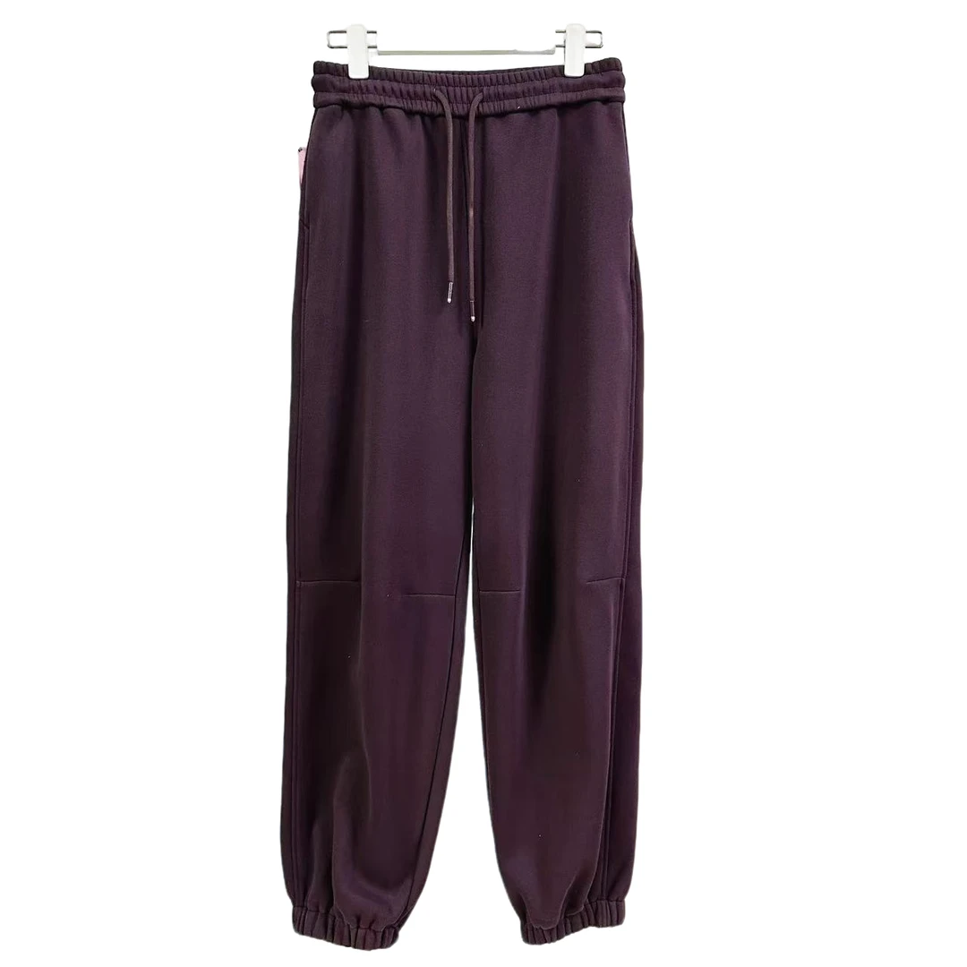 7748-热zhe（紫色）内超柔绒运动卫裤