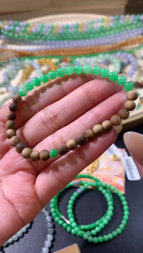 未镶嵌手串翡翠W88|3980