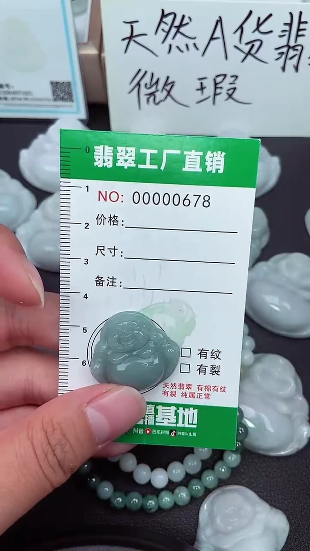 颈饰未镶嵌翡翠缅甸天然翡翠微微瑕0678