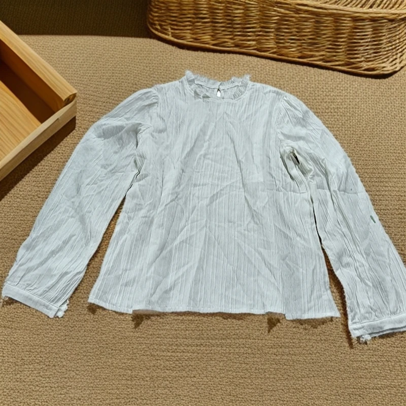 1364白色立领外贸小衫