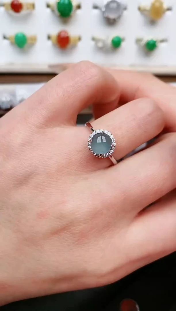 【闪购商品】翡翠戒指银S925镶嵌....