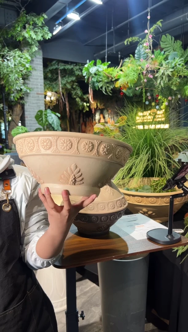 30.5*13/09G30象牙色小口径碗莲盆