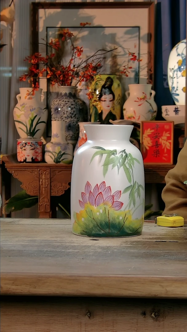 【闪购商品】瓷片景德镇纯手工釉下彩精品花瓶