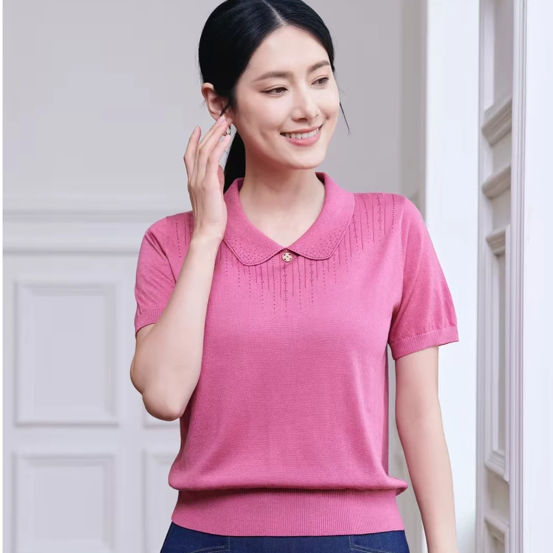 【衣联服饰】精品妈妈款莱赛尔纤维天丝上衣1155