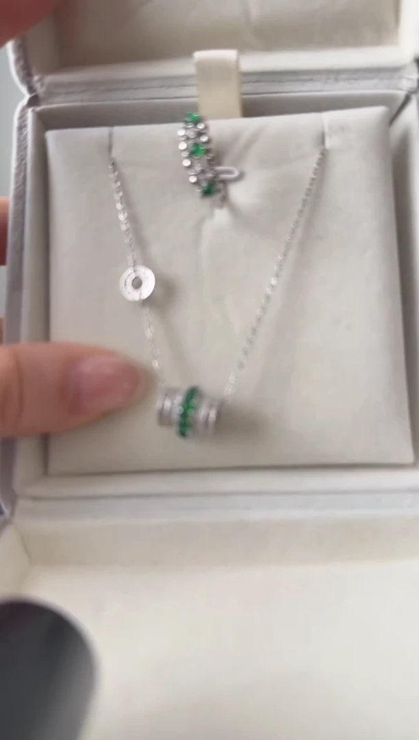 【闪购商品】翡翠项链银S925镶嵌银镶