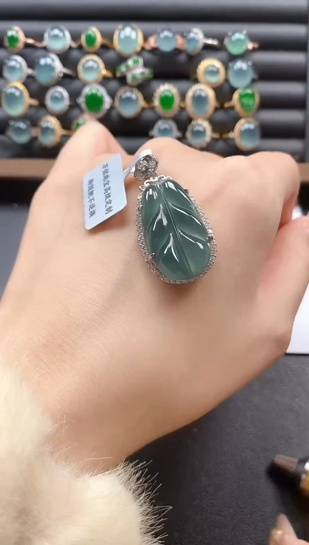 银S925镶嵌戒指翡翠51511