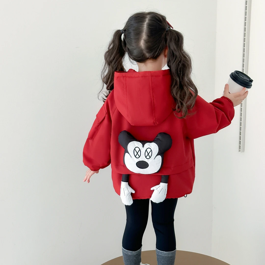 女童2025新款加绒冲锋衣外套秋冬季洋气儿童加厚中小童装冬款上衣