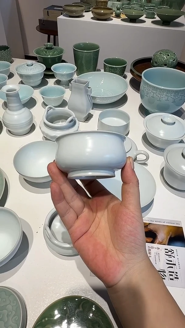 青瓷手工茶器包邮