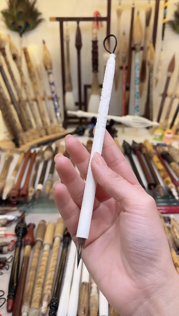【清水试笔，拒绝蘸墨】墨舞笔庄毛笔1支驼骨