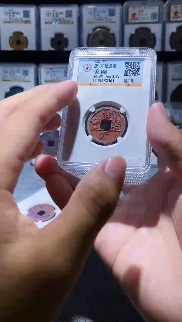 铜A598龙公博结晶绣开元通宝88分短头/平头