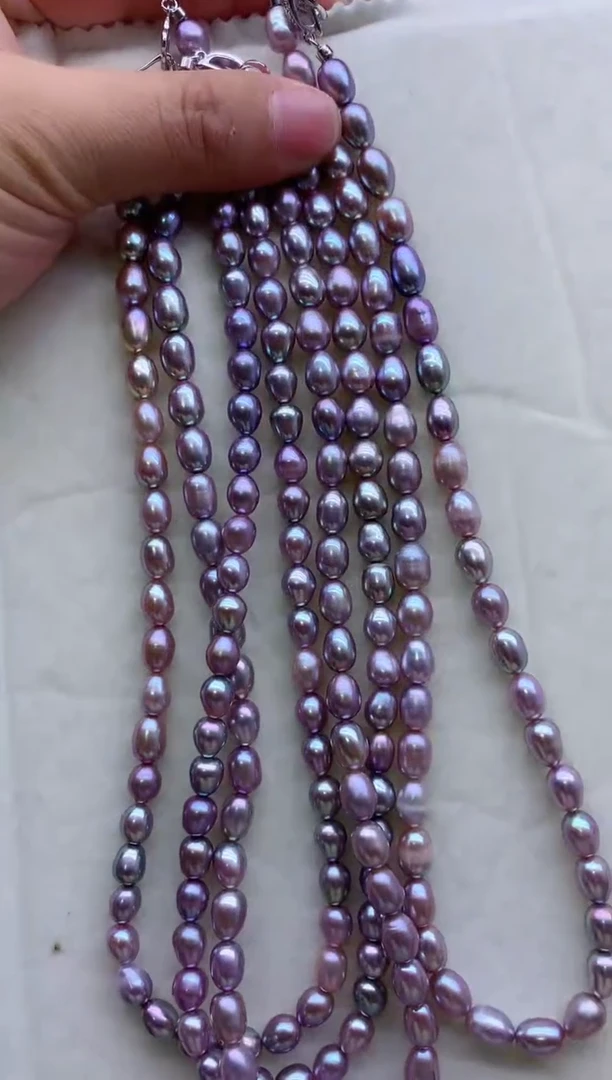 【闪购商品】淡水珍珠项链银S925镶嵌多发其一