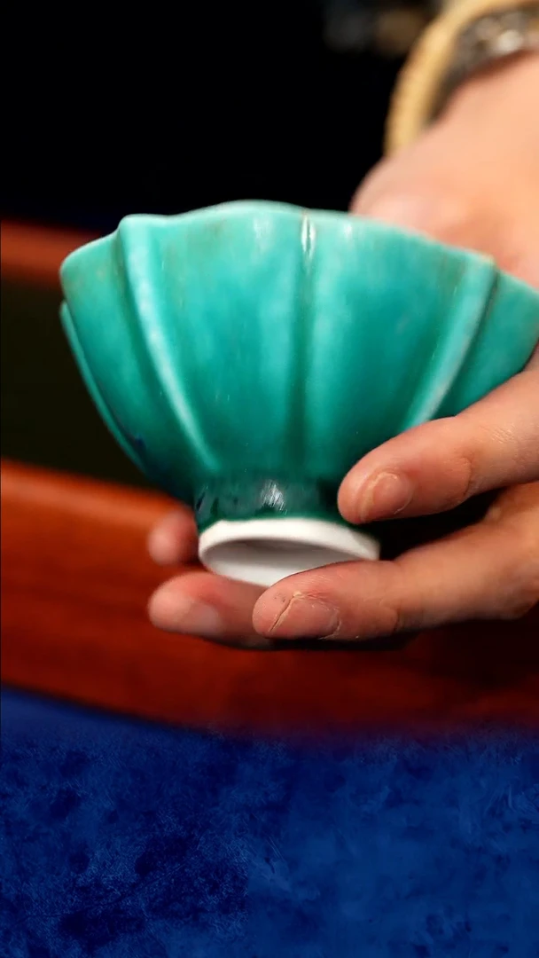 紫砂 宜兴紫砂 YJ 春水八方葵口杯