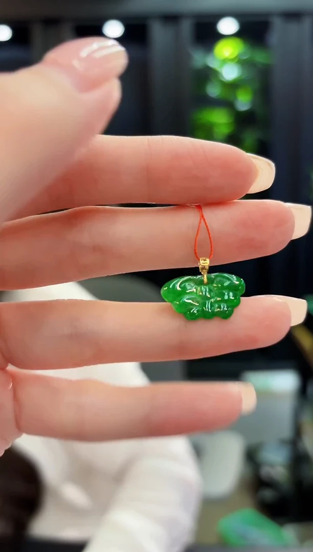 吊坠(不含链)18K金镶嵌翡翠 缅料A货/支持复检/一件