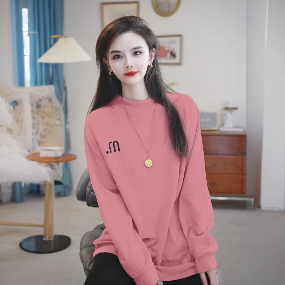 【M字母】澳绒保暖双面绒打底单穿卫衣宽松长袖时尚加绒