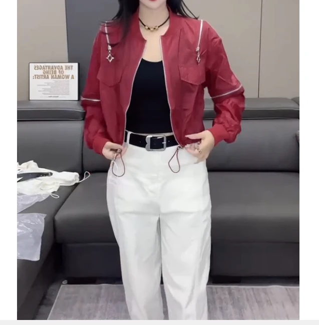 2025夏季新款网红同款洋气减龄气质休闲外套裤子女青12