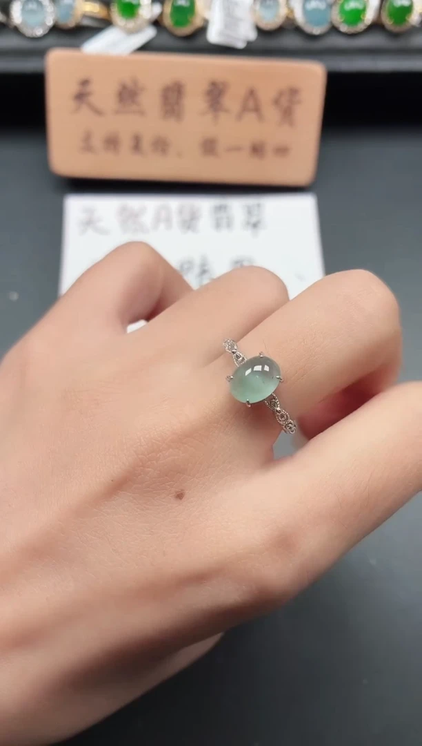 银S925镶嵌戒指翡翠1111