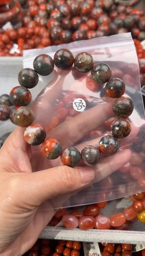 南红玛瑙手串未镶嵌15+