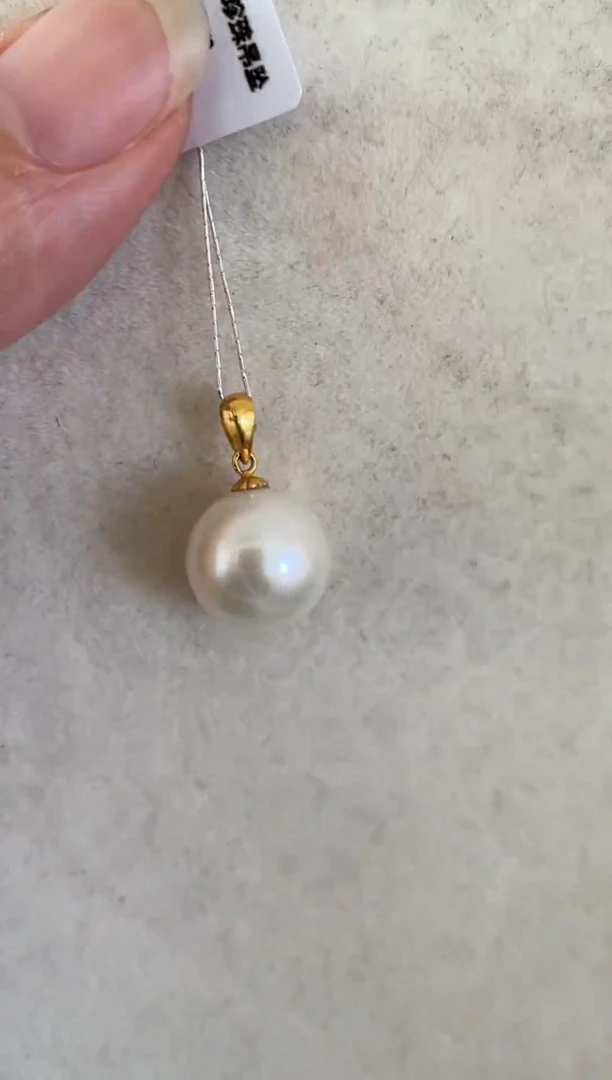 吊坠(不含链)18K金镶嵌淡水珍珠12-13mm