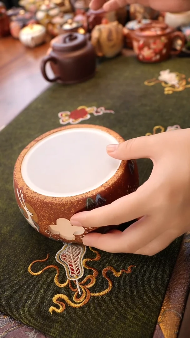 茶壶紫砂九色鹿温茶炉