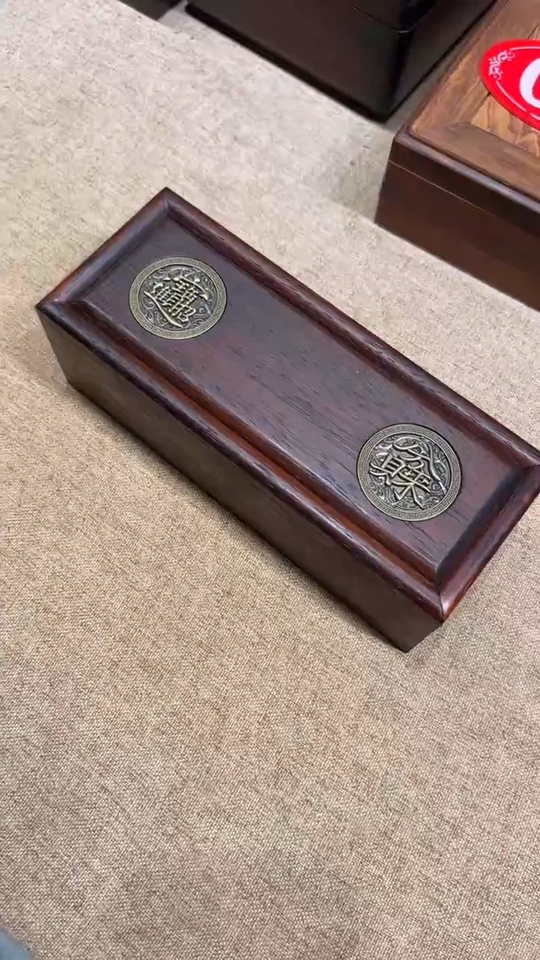 木招财进宝镶嵌线香盒