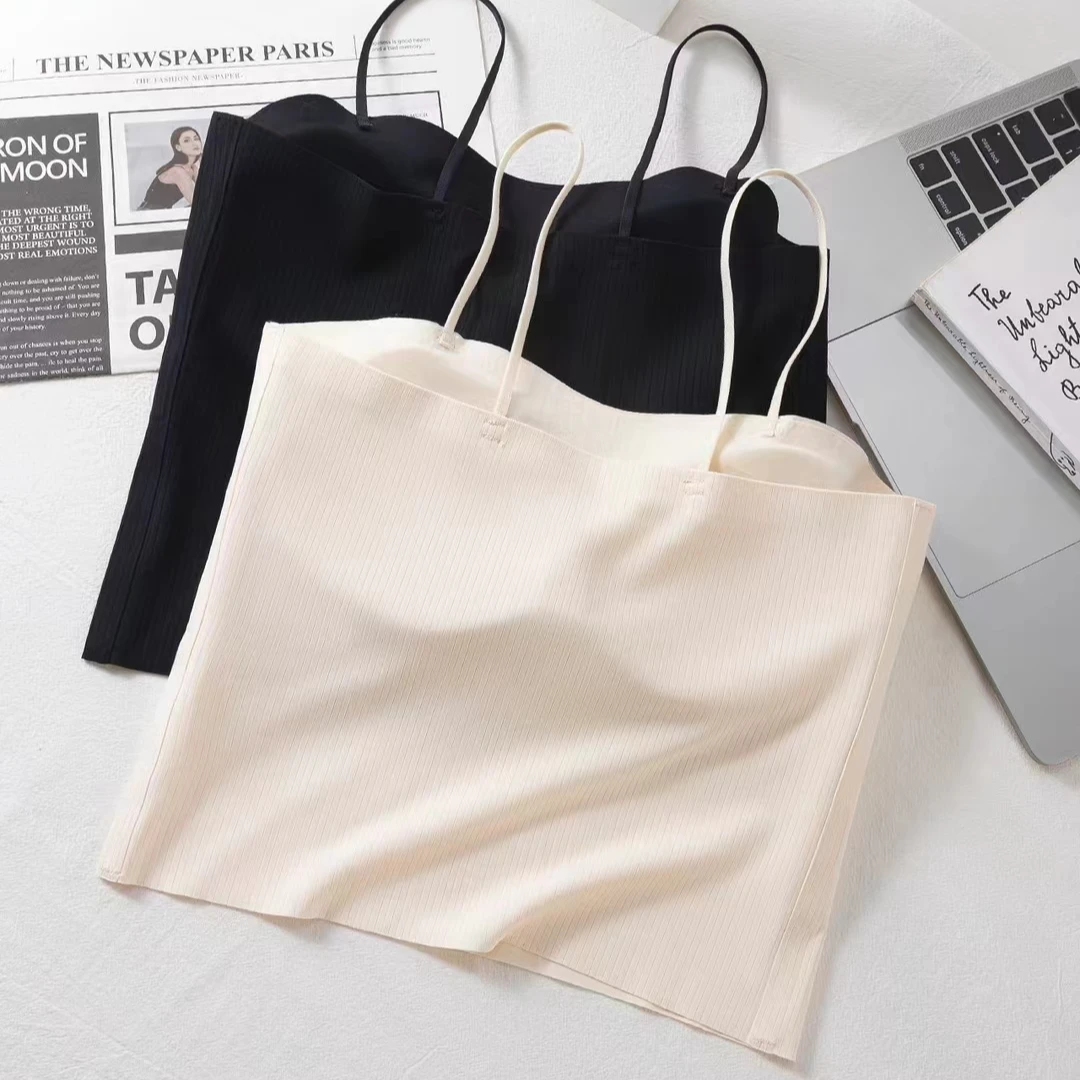 香港G【黑天鹅幸洁】无菌一体式内外穿女吊带背心866百搭薄款无痕