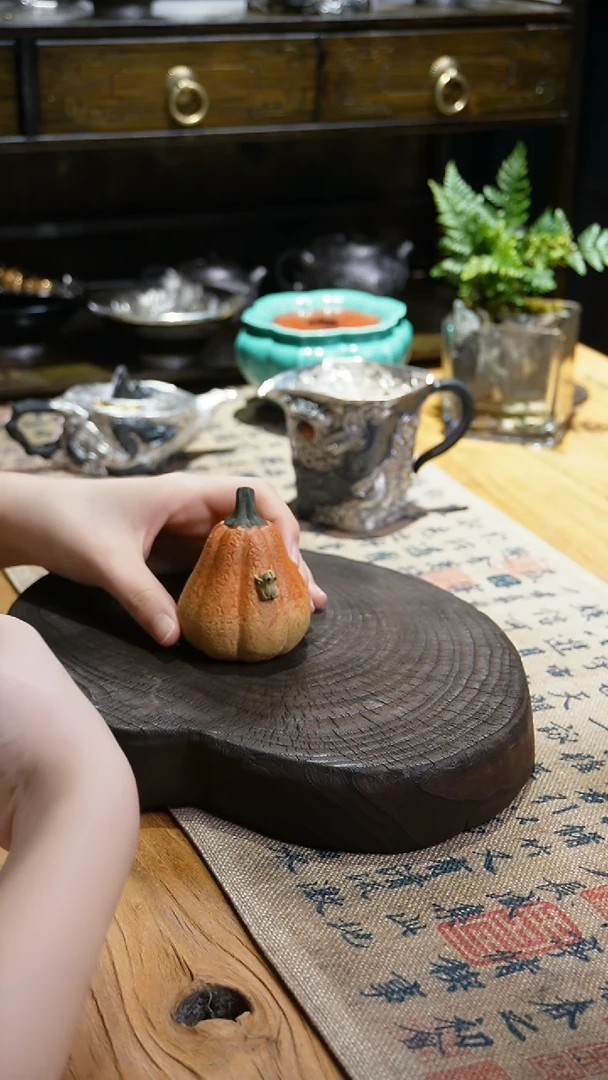 【闪购商品】福器艺术南瓜茶宠摆件