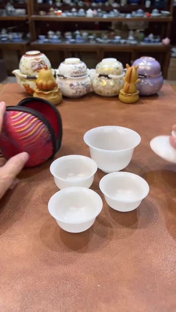 真的很便宜会开片的旅行茶具