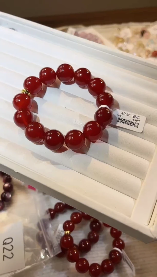 未镶嵌手链水晶多样性发一Q21红玛瑙16mm