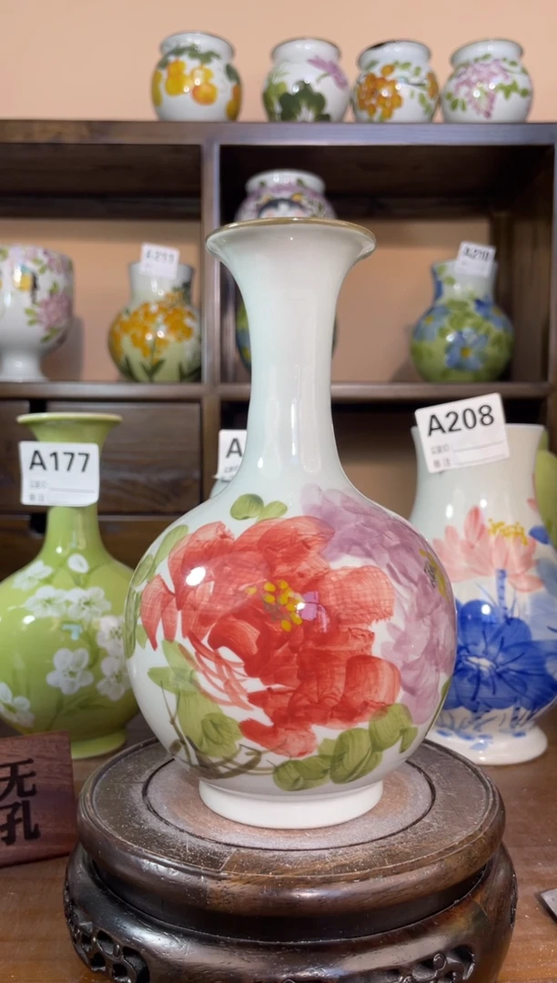 摆件瓶瓶景德镇手绘陶瓷花瓶 源头工厂