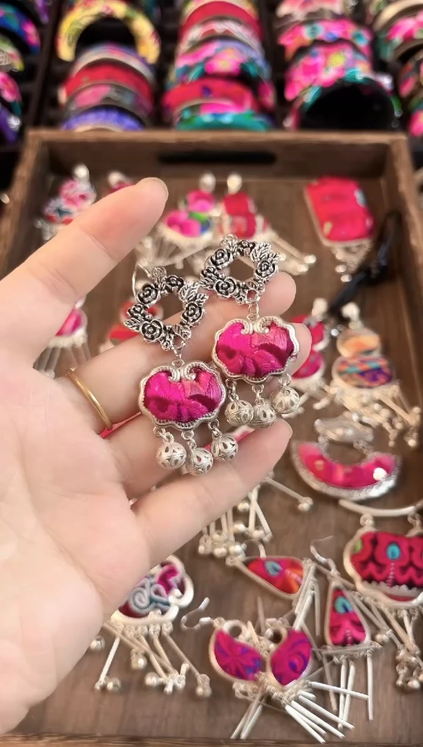 织绣艺枝独绣老绣饰品124