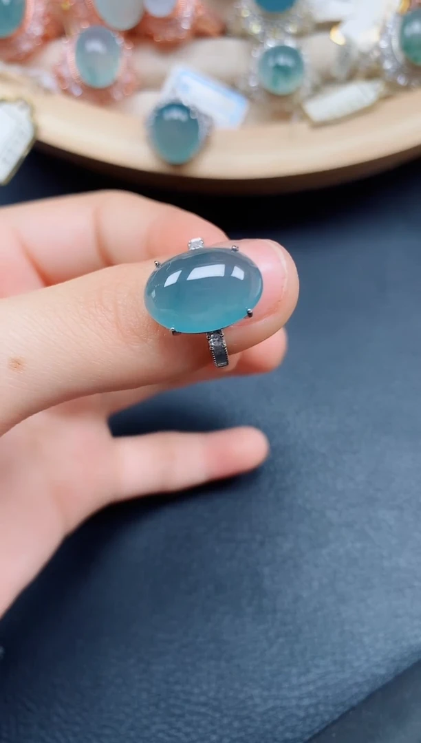【闪购商品】翡翠戒指银S925镶嵌翡翠