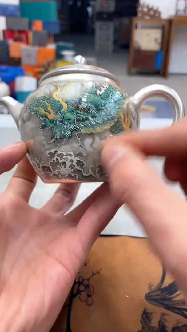 【闪购商品】瓷片@@@@@@@@@@@青龙银壶