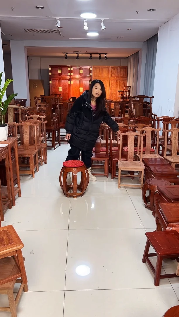 花梨木类家具花梨木大鼓凳43.5