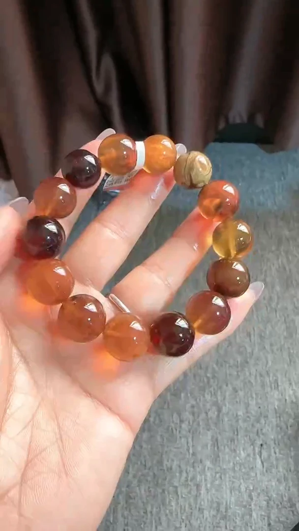 【闪购商品】琥珀手链未镶嵌规格15多宝手串#65